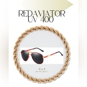 🆕Red aviator sunglasses